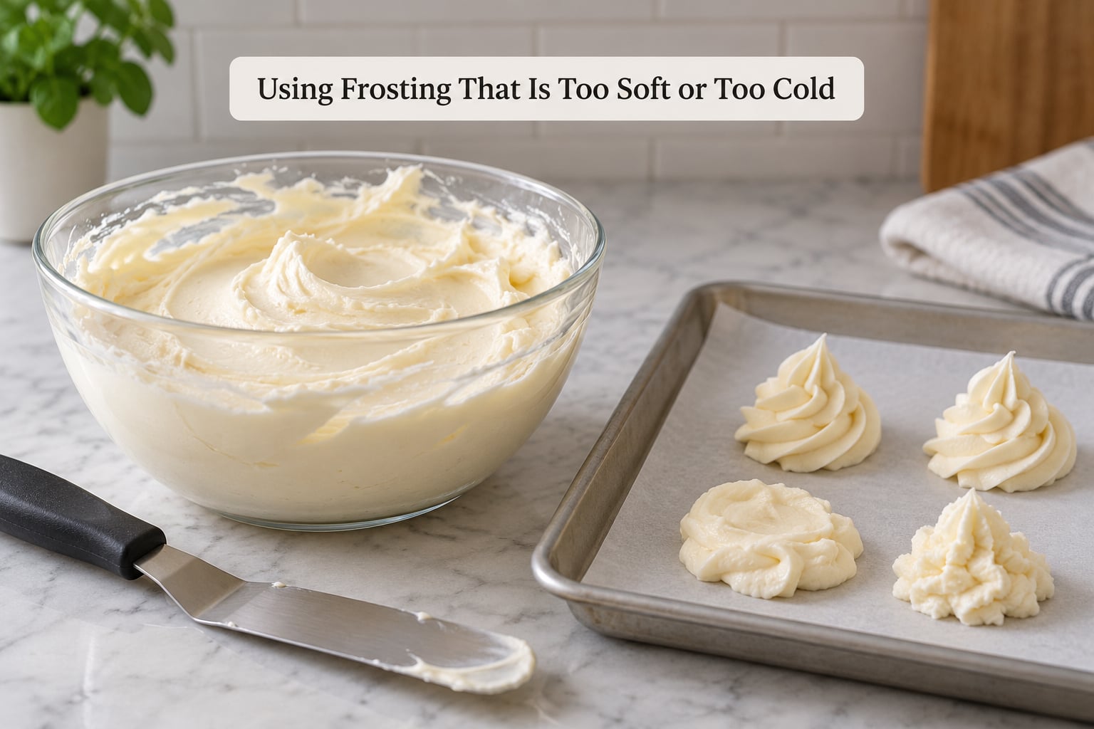Using Frosting That Is Too Soft or Too Cold