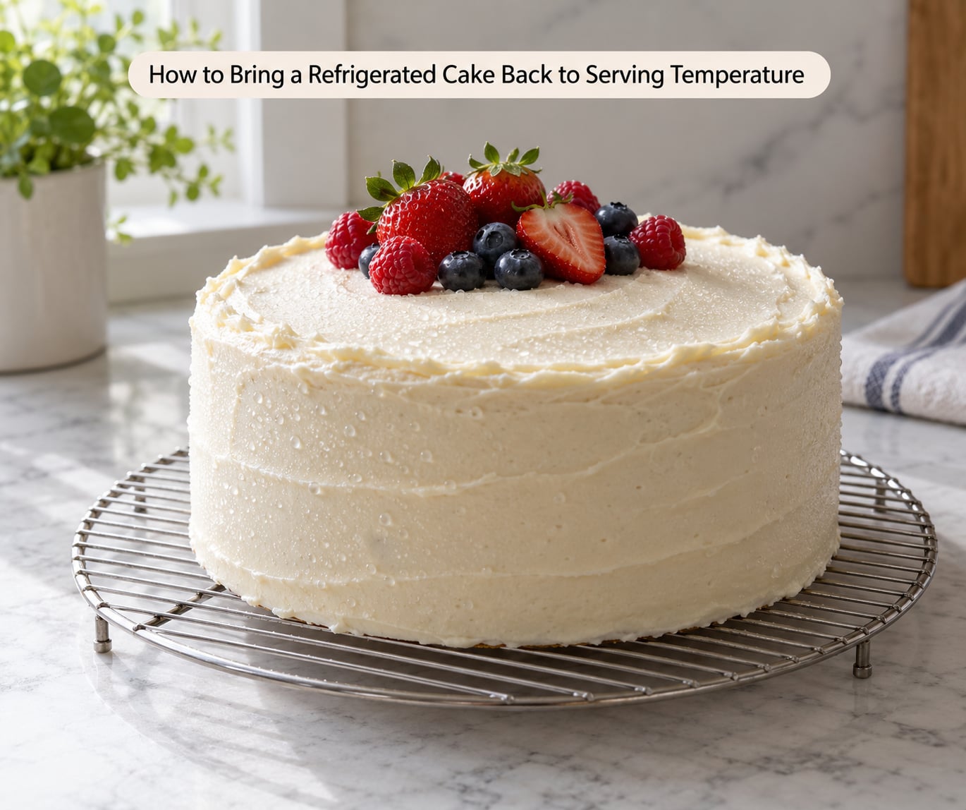 How to Bring a Refrigerated Cake Back to Serving Temperature