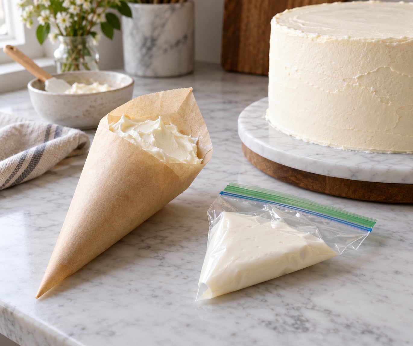 how to make a makeshift piping bag