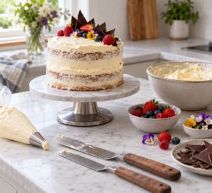 how to hide cake imperfections with decorations
