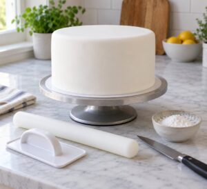 how to cover a cake with fondant without cracks