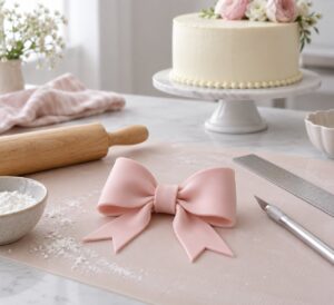 how to make a fondant bow for a cake