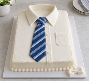 how to make a father day cake with a tie design