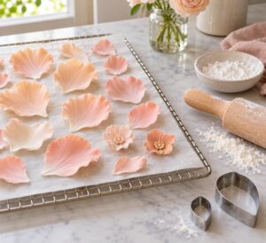 how to dry gum paste flowers