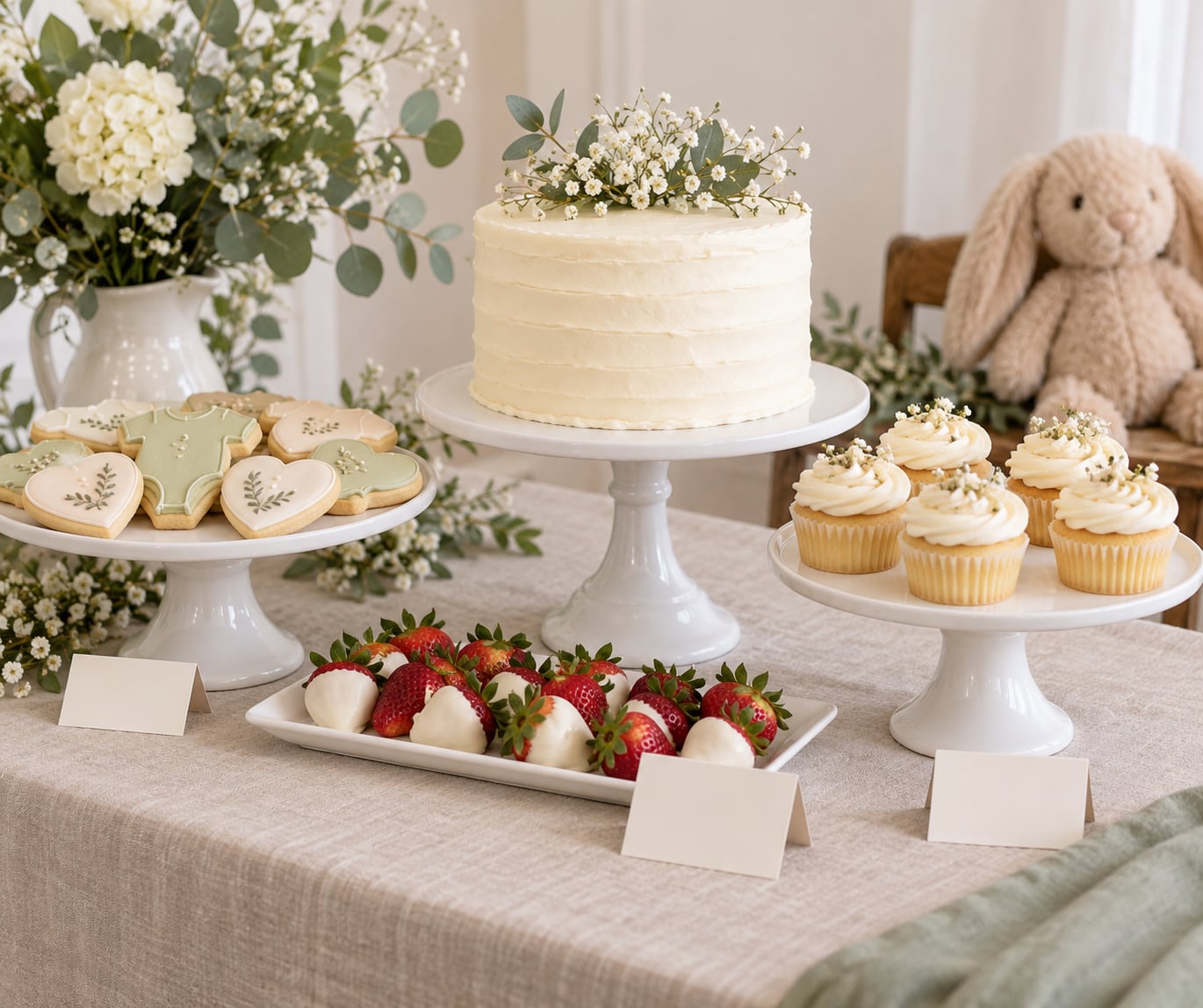 how to plan a dessert table for a baby shower