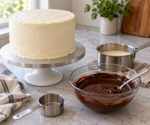 how to make chocolate drip for a cake