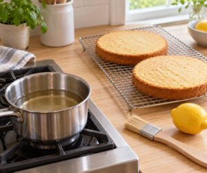 how to make simple syrup for cake layers