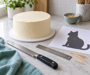 how to carve a cake into a shape