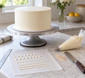 how to pipe writing on a cake neatly