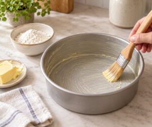 how to grease and flour a cake pan properly
