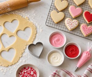 how to make valentines day heart cookies