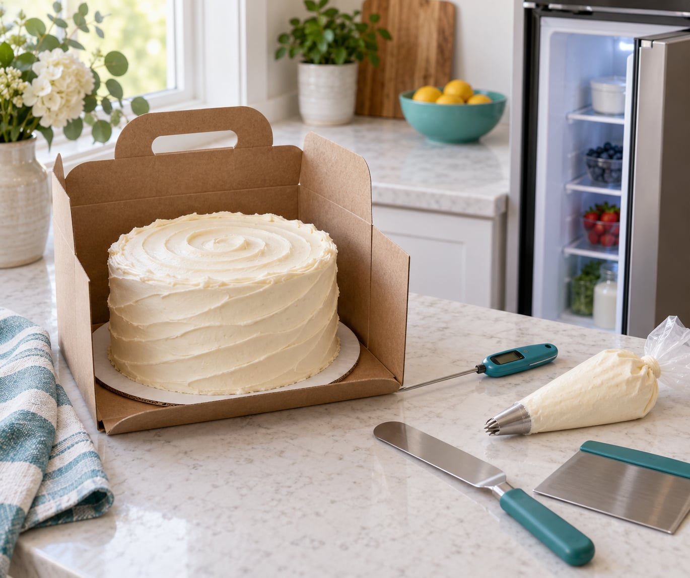 how to keep buttercream from melting in hot weather