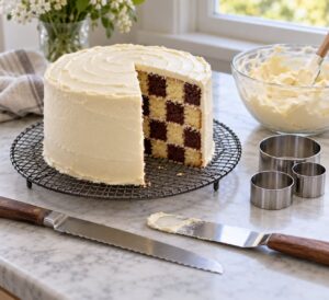 how to make a checkerboard cake