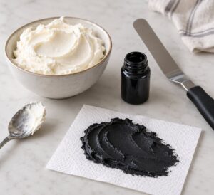 how to color buttercream dark black