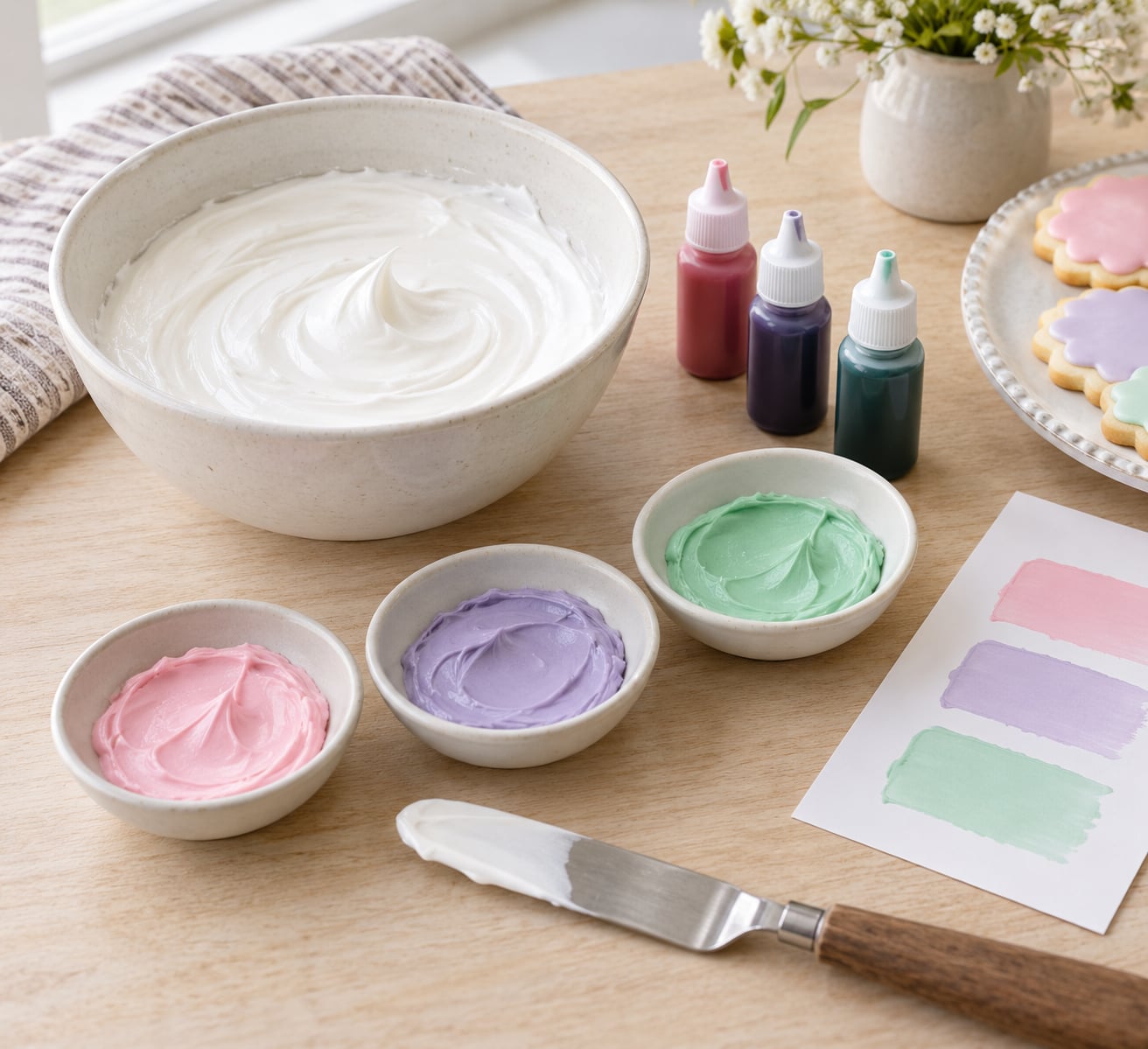 how to make icing colors match a party theme