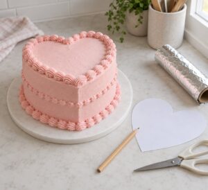 how to make a heart shaped cake without a pan