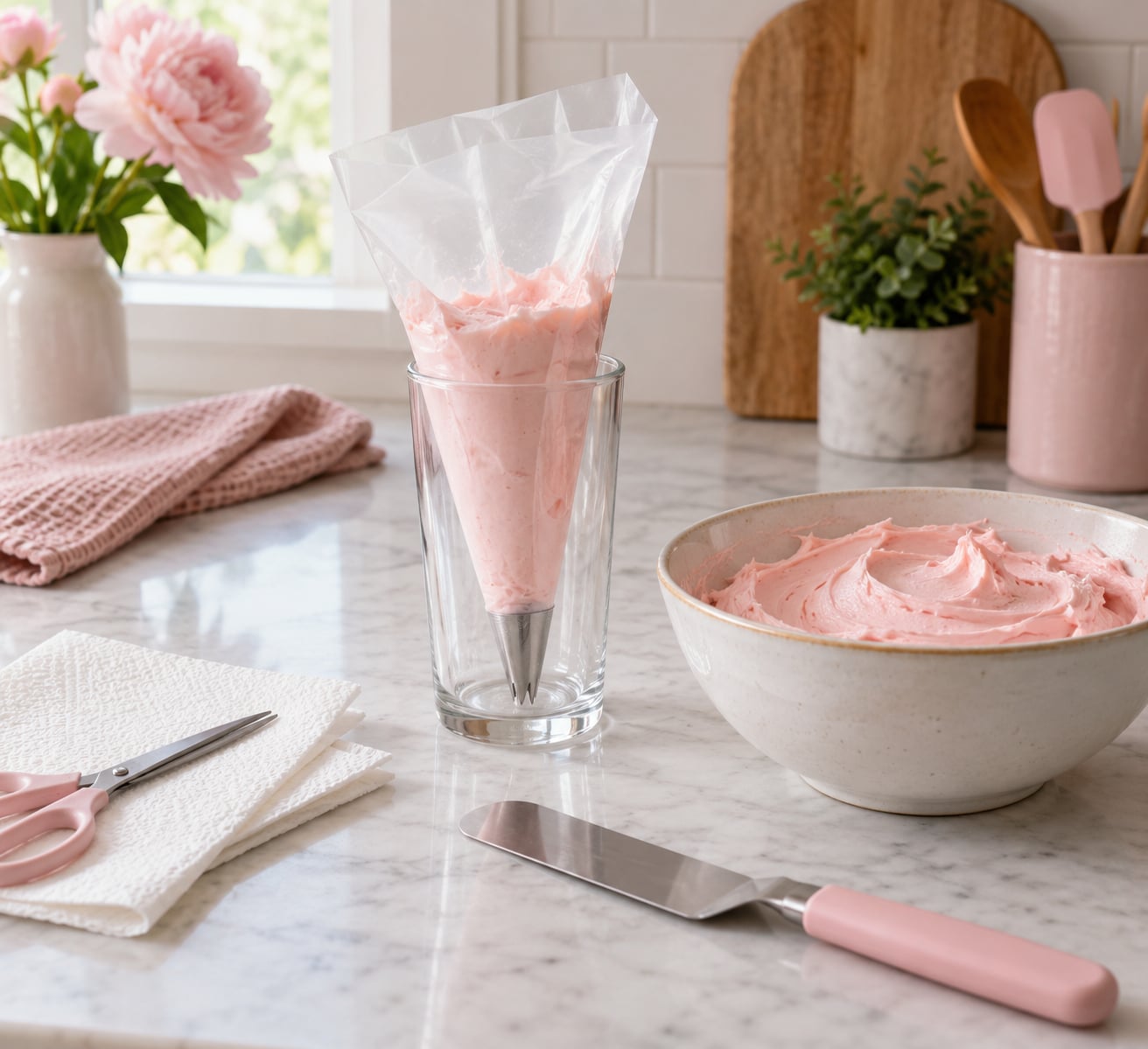 how to fill a piping bag without mess