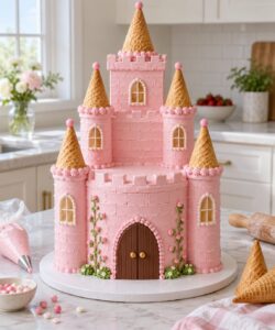 how to make a princess castle cake