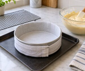 how to use cake strips to prevent doming