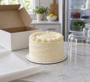 how to store a frosted cake overnight
