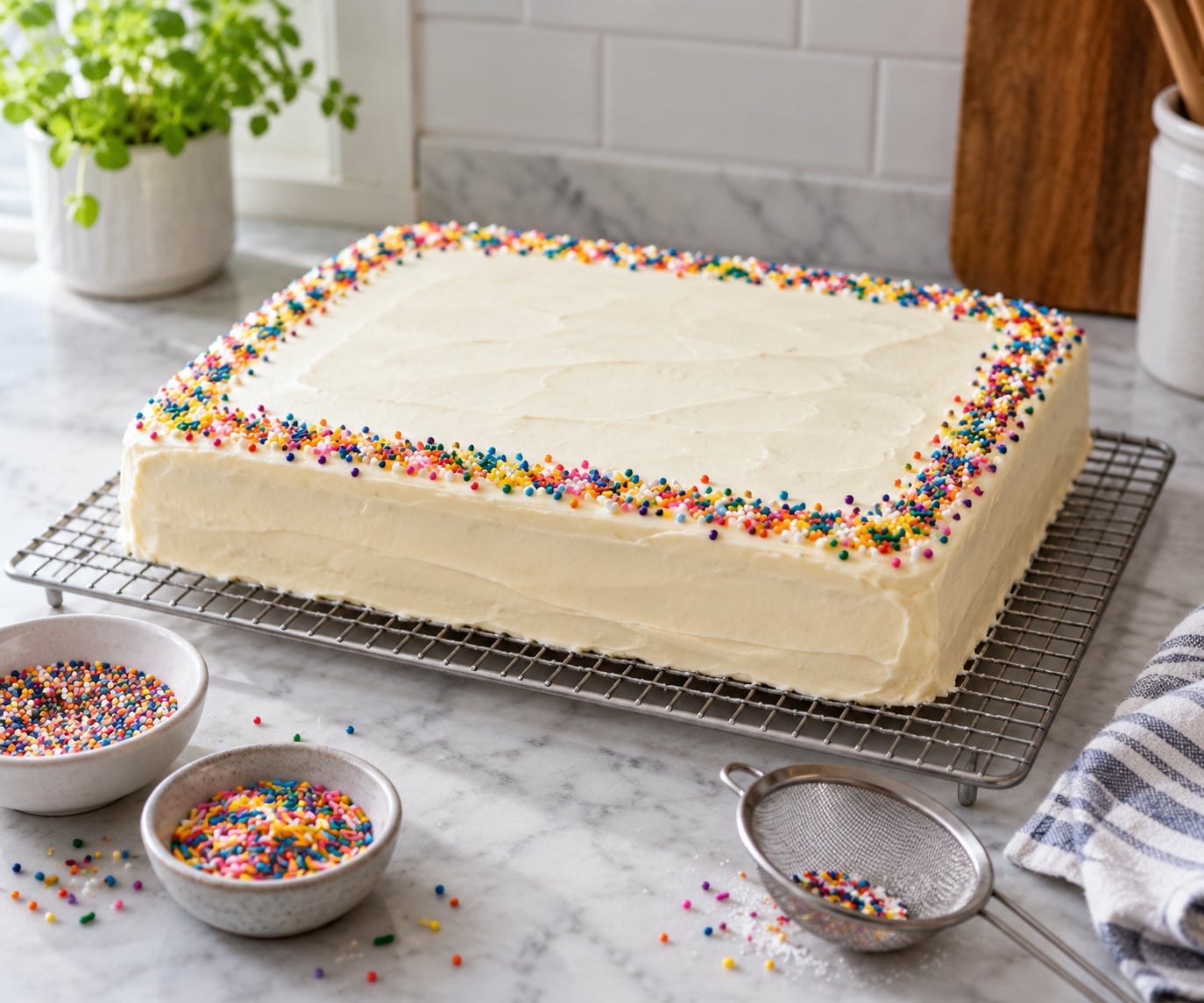 how to keep sprinkles from bleeding into frosting