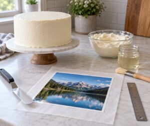 how to put a photo on a cake at home
