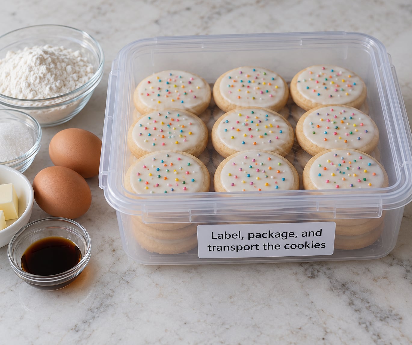Label, package, and transport the cookies