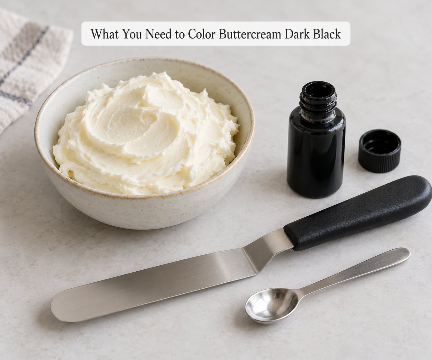 What You Need to Color Buttercream Dark Black