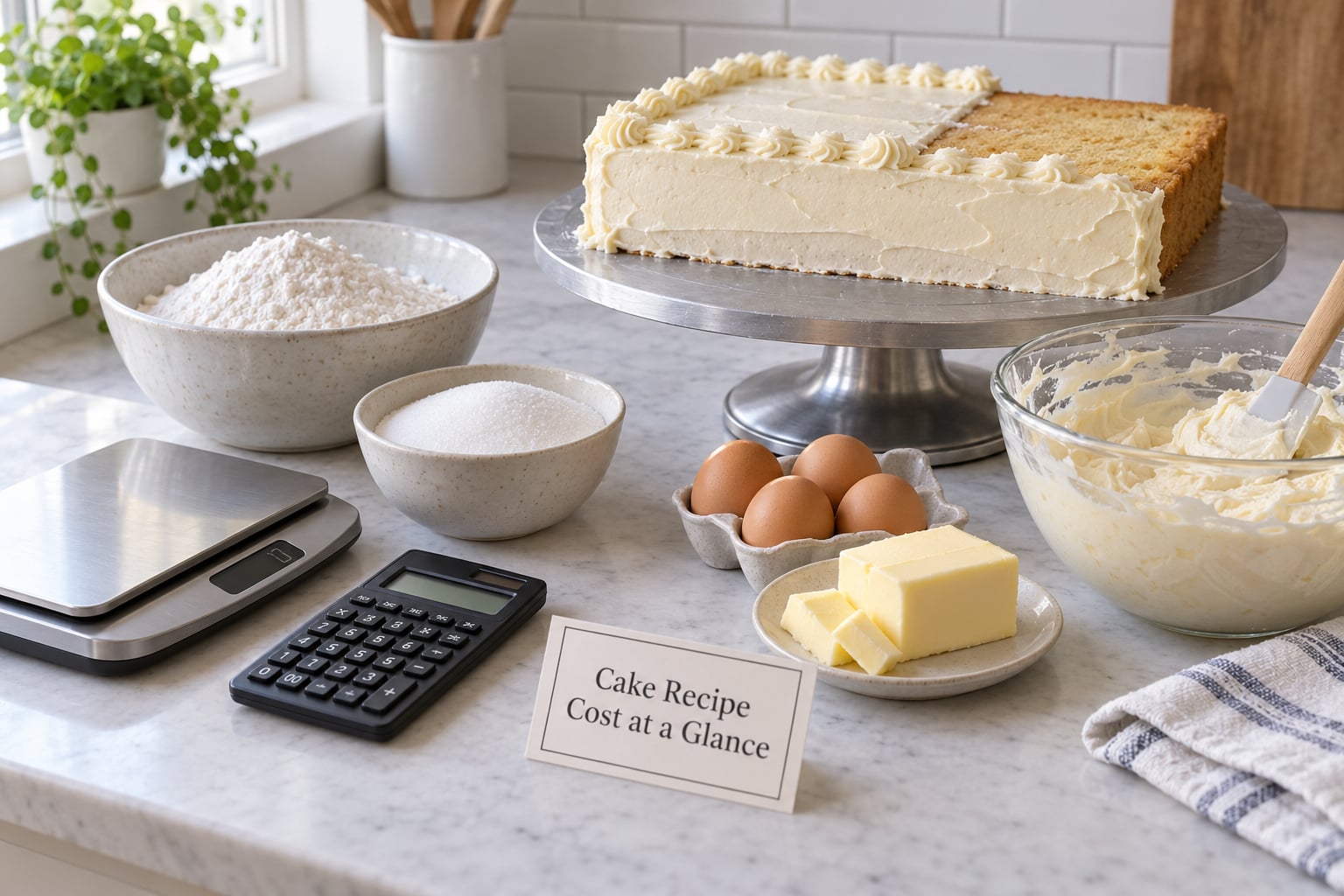 Cake Recipe Cost at a Glance