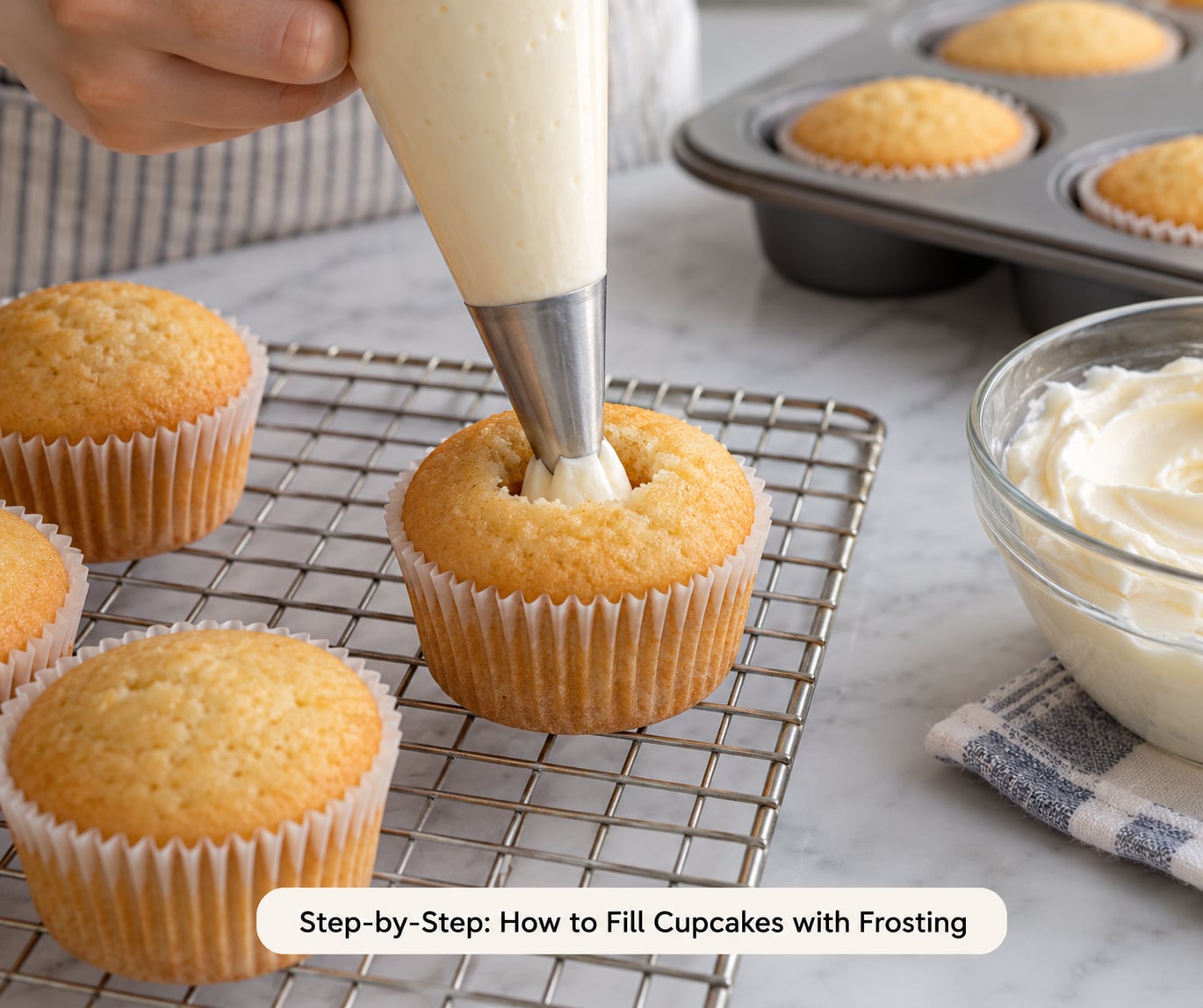 Step-by-Step: How to Fill Cupcakes with Frosting