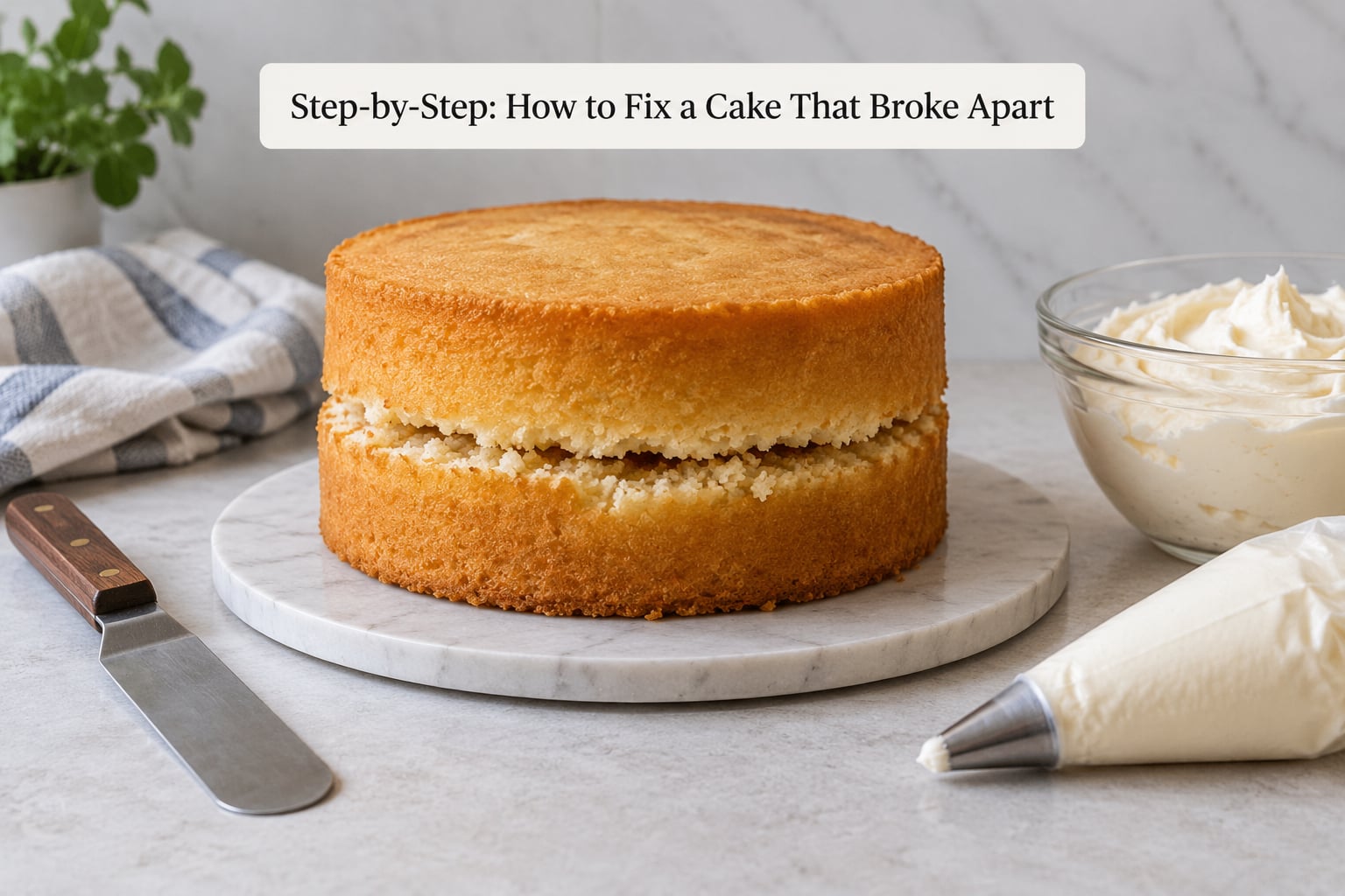 Step-by-Step: How to Fix a Cake That Broke Apart