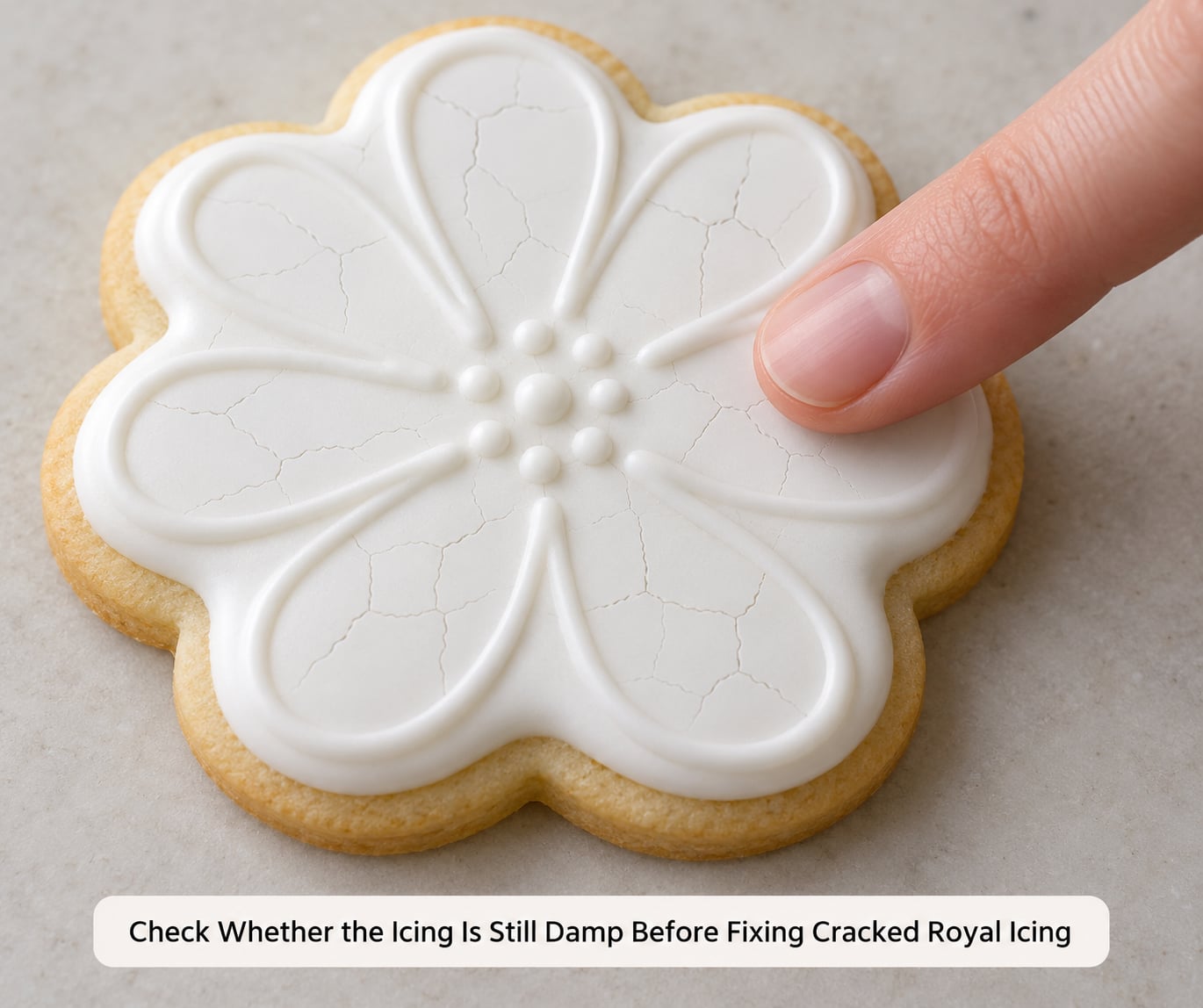 Check Whether the Icing Is Still Damp Before Fixing Cracked Royal Icing
