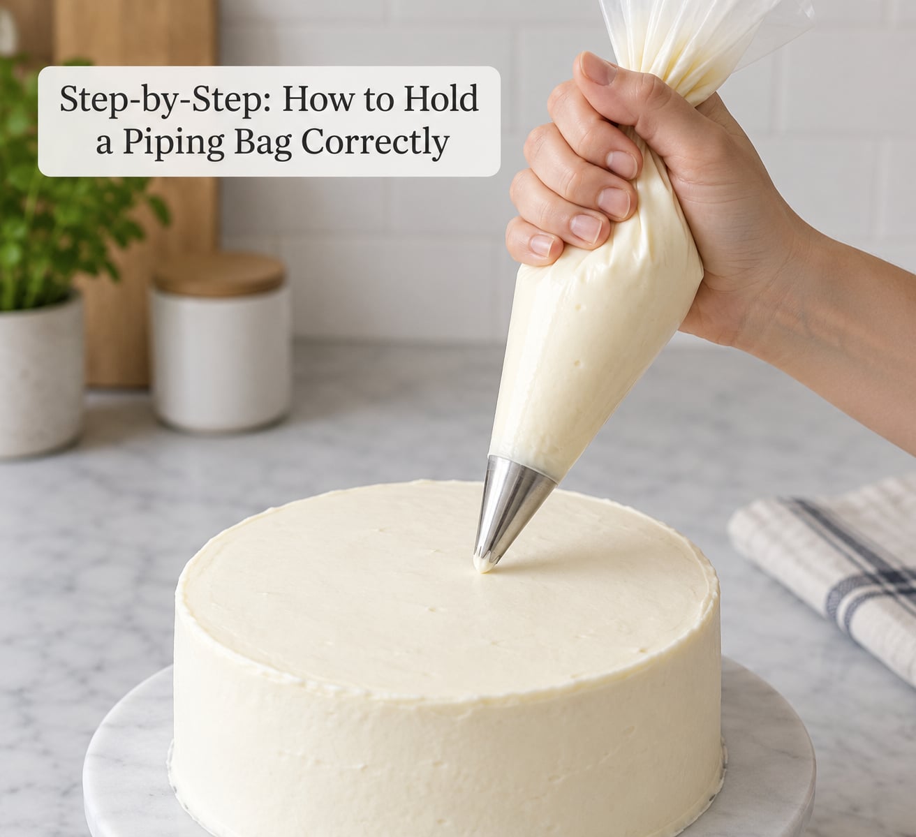 Step-by-Step: How to Hold a Piping Bag Correctly