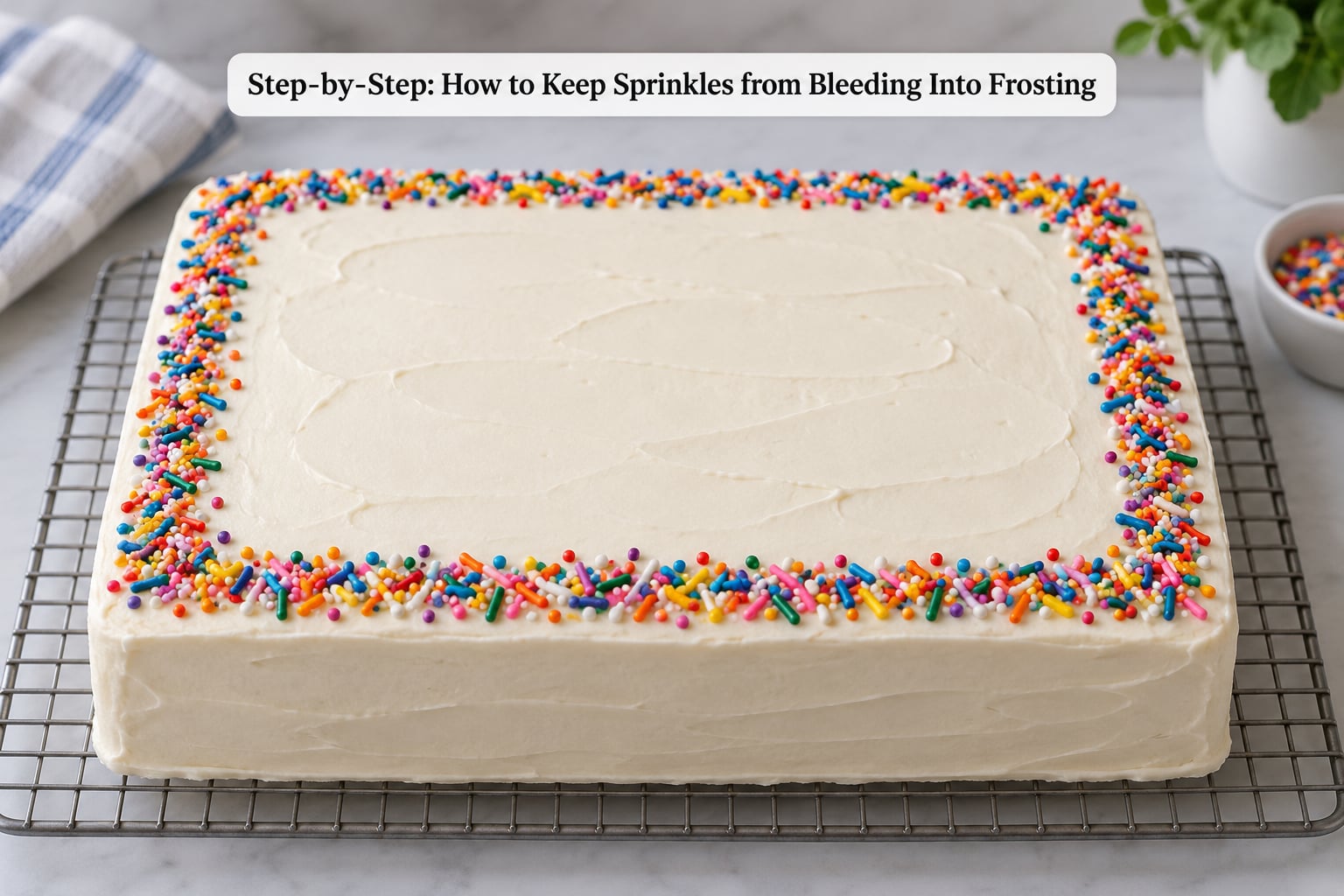 Step-by-Step: How to Keep Sprinkles from Bleeding Into Frosting
