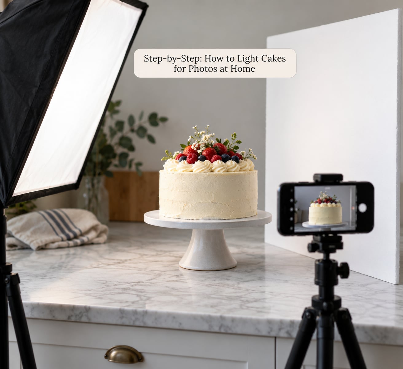 Step-by-Step: How to Light Cakes for Photos at Home