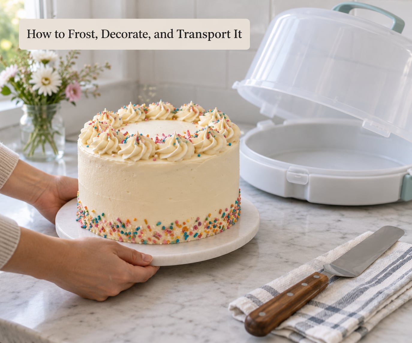 How to Frost, Decorate, and Transport It