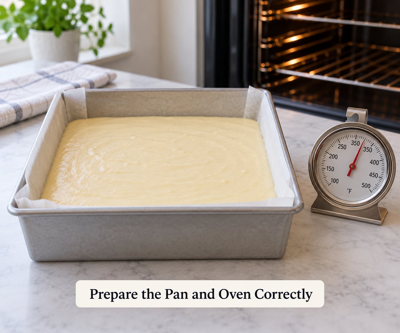 Prepare the Pan and Oven Correctly