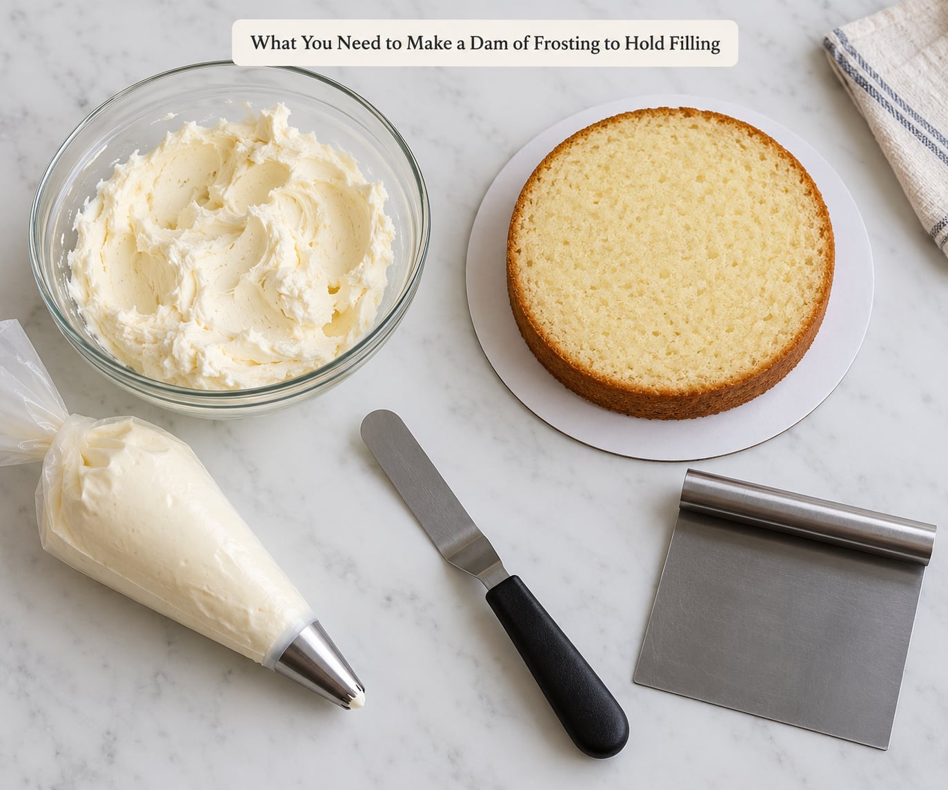 What You Need to Make a Dam of Frosting to Hold Filling