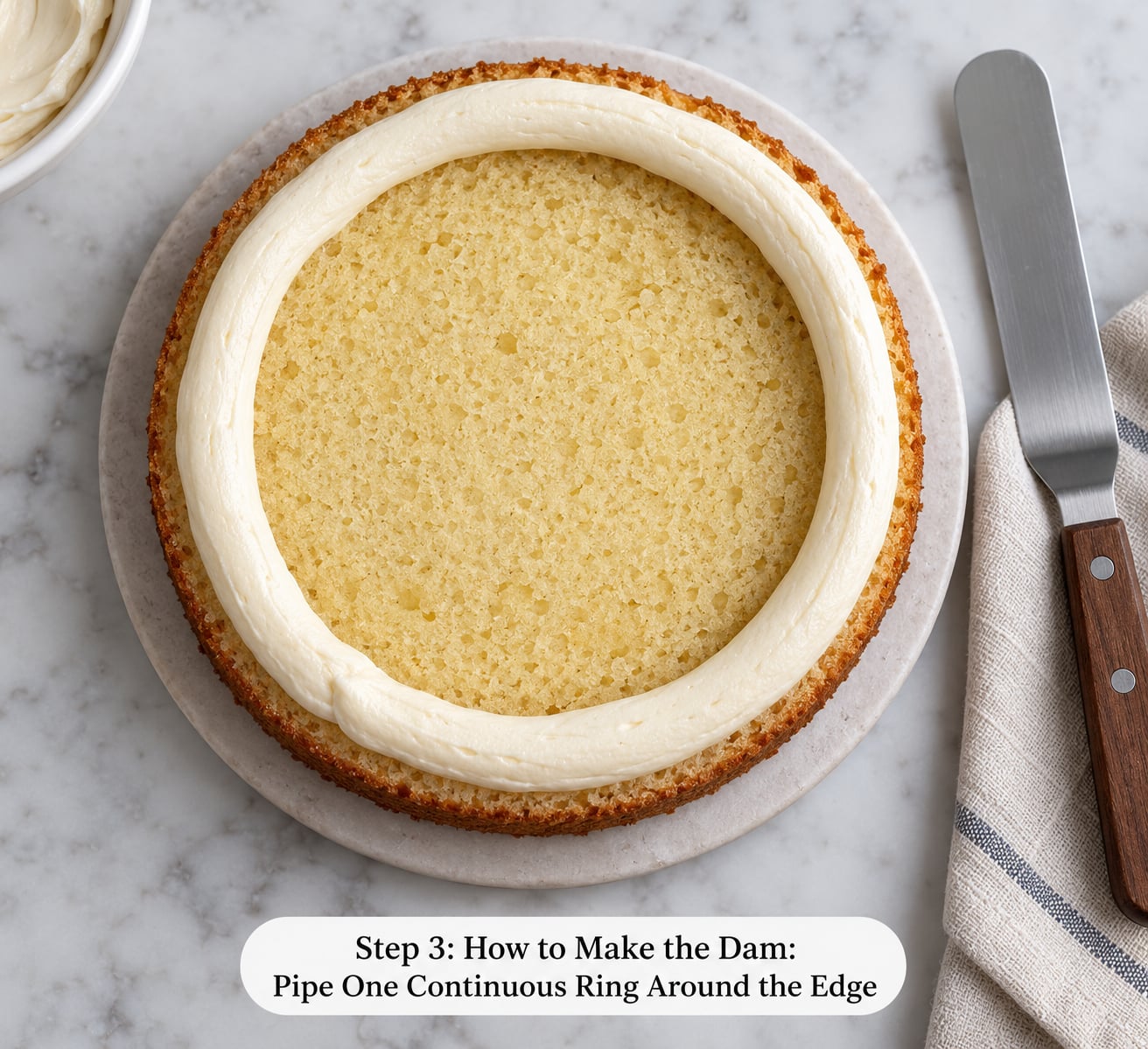 Step 3: How to Make the Dam: Pipe One Continuous Ring Around the Edge
