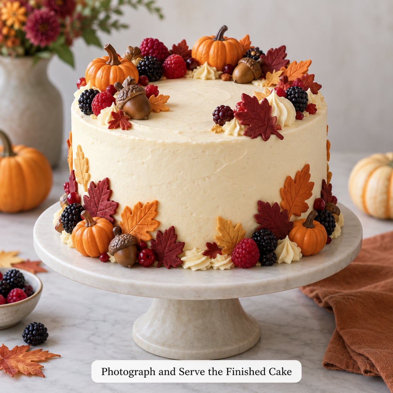 Photograph and Serve the Finished Cake
