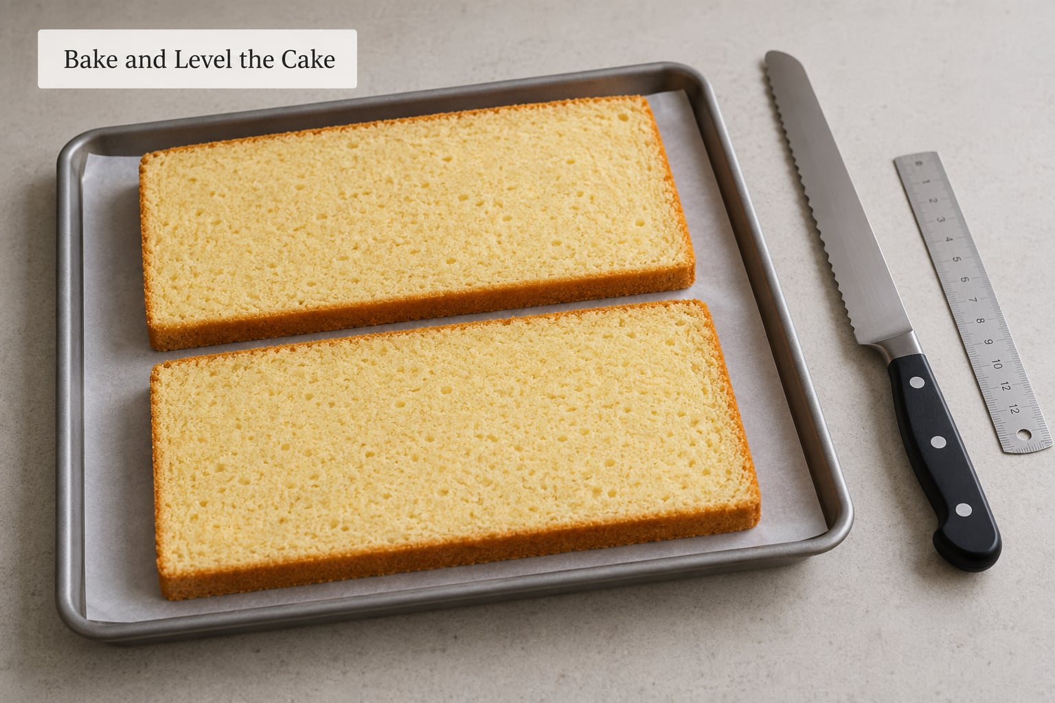 Bake and Level the Cake