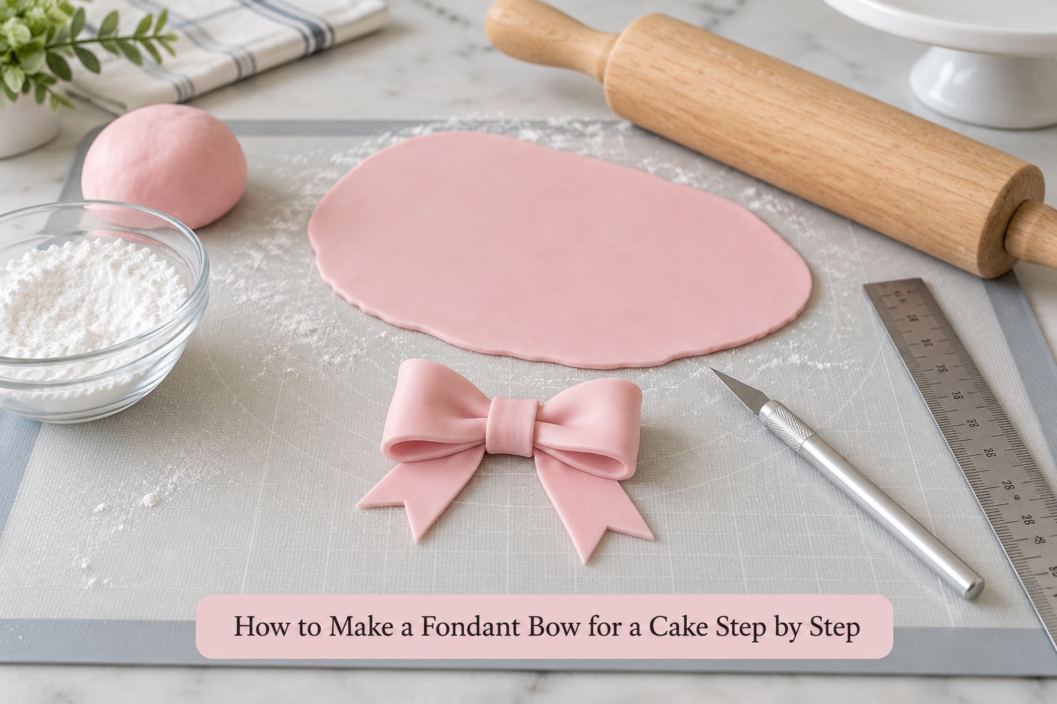 How to Make a Fondant Bow for a Cake Step by Step