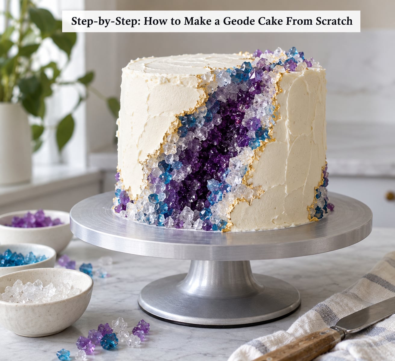 Step-by-Step: How to Make a Geode Cake From Scratch