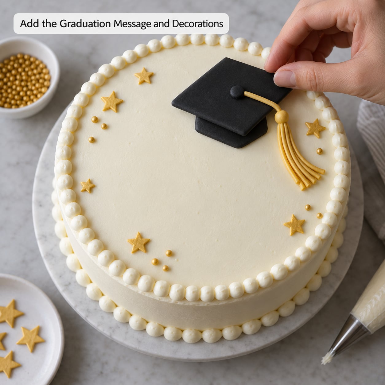 Add the Graduation Message and Decorations