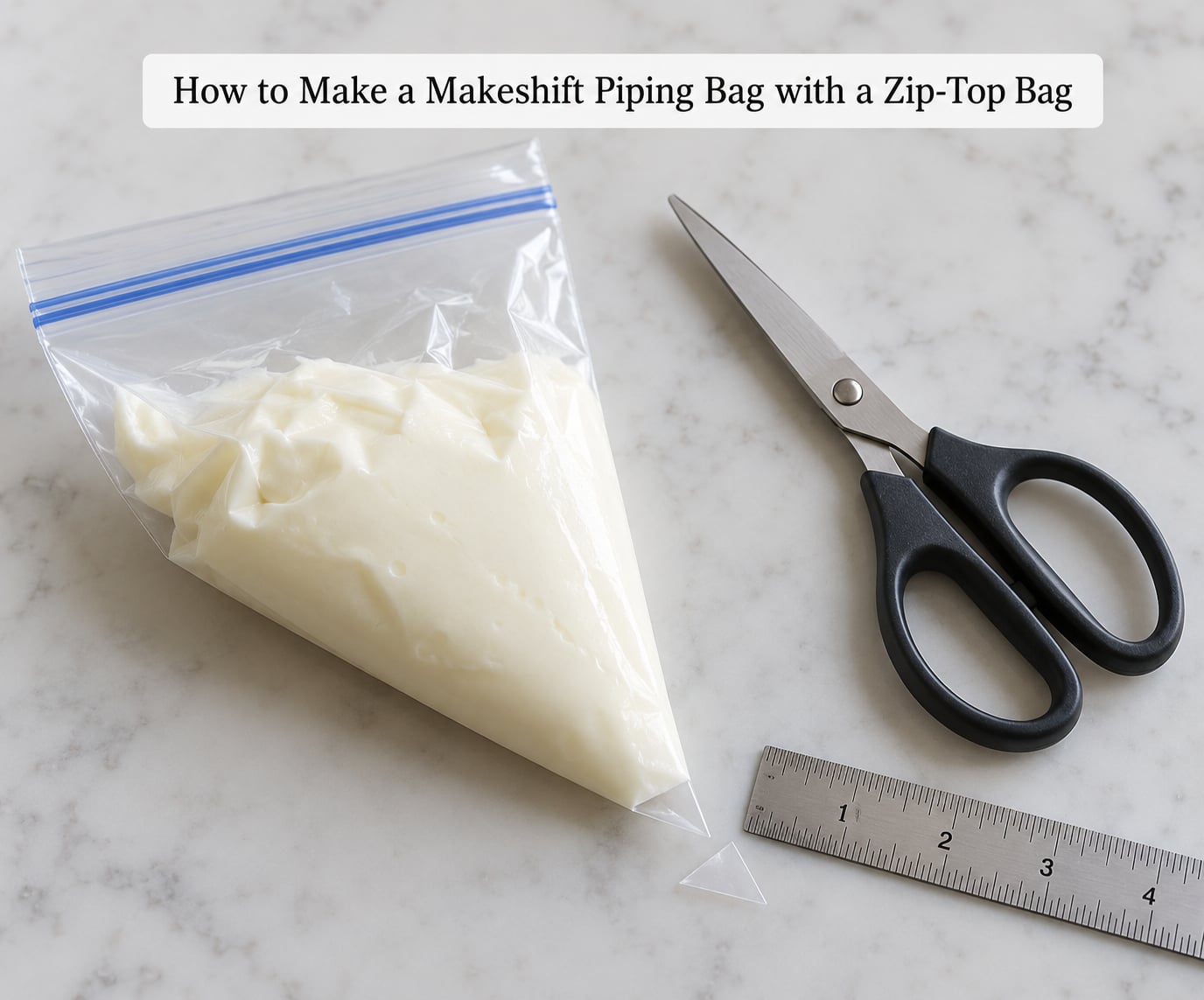 How to Make a Makeshift Piping Bag with a Zip-Top Bag