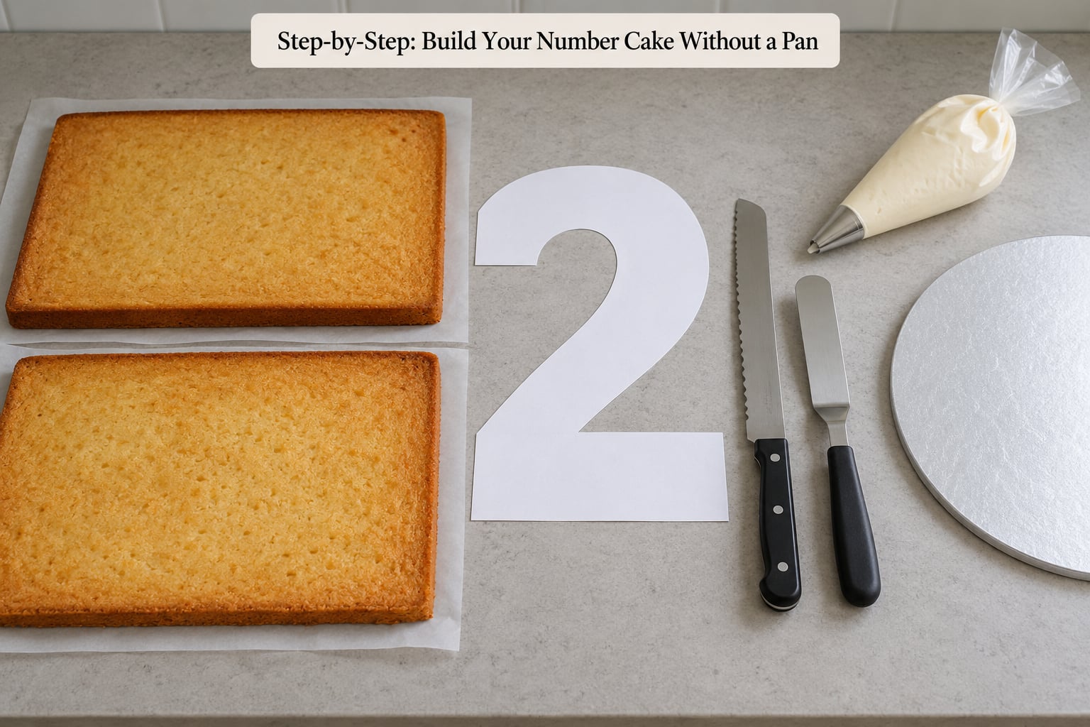 Step-by-Step: Build Your Number Cake Without a Pan