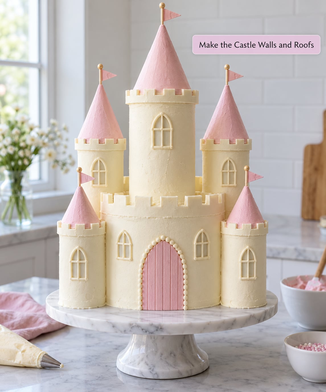 Make the Castle Walls and Roofs