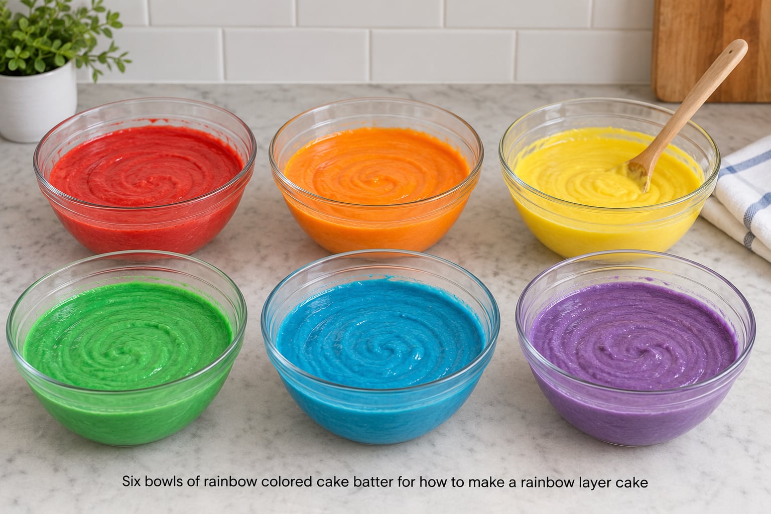 Prepare and Color the Batter