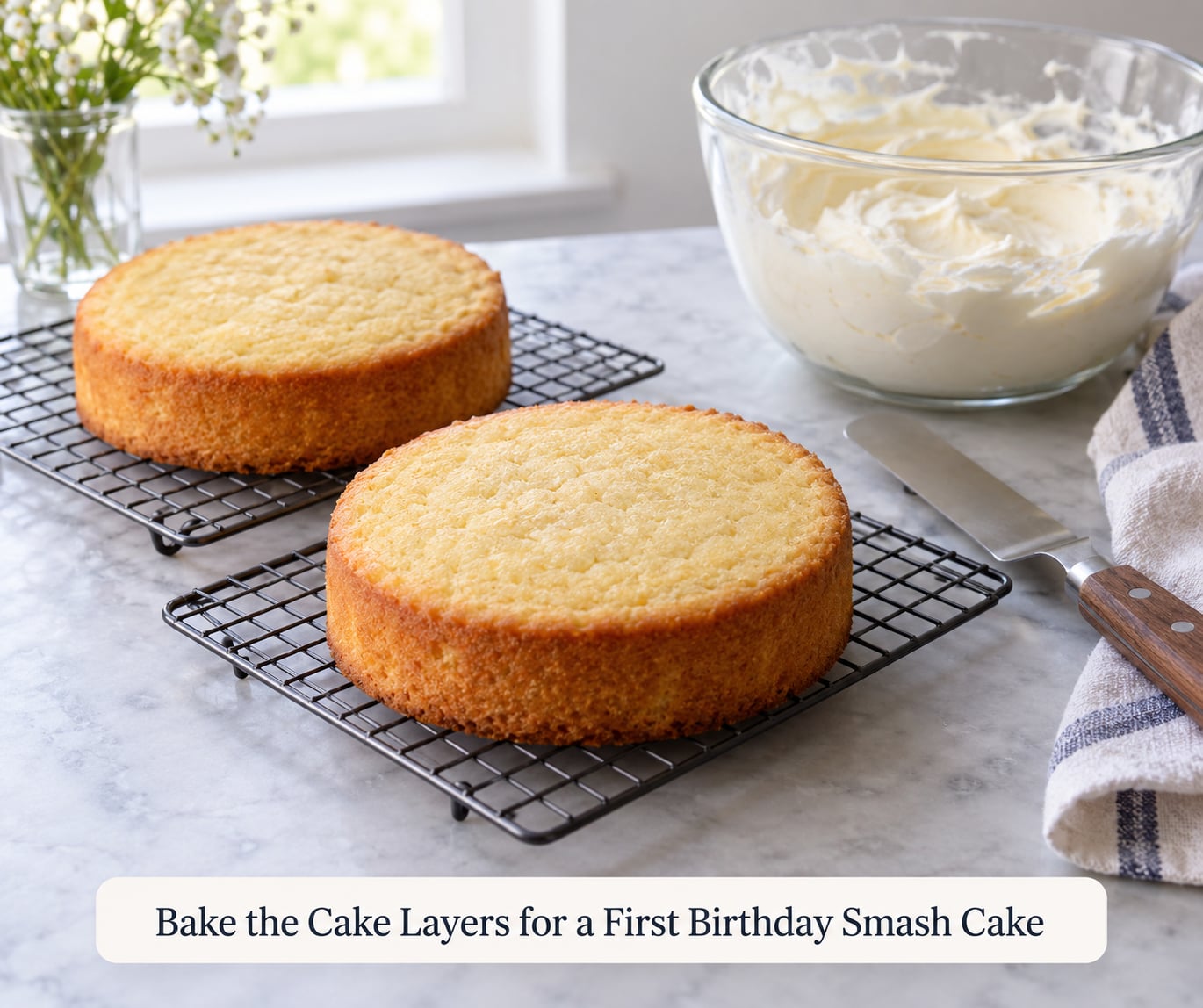 Bake the Cake Layers for a First Birthday Smash Cake