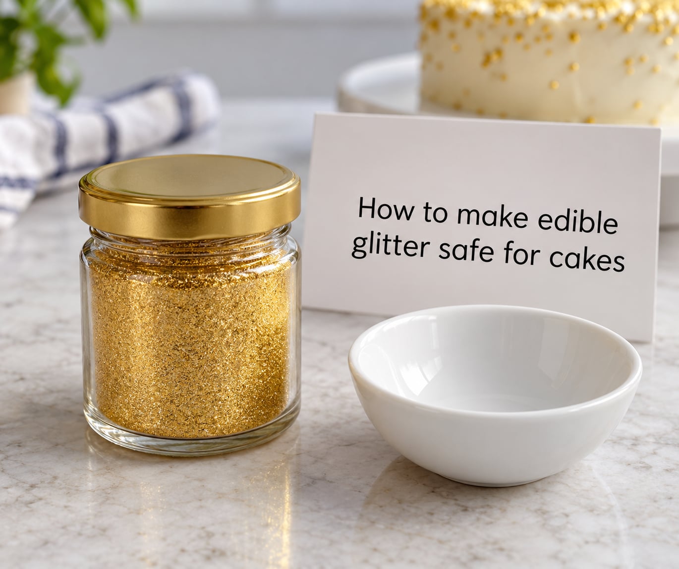 How to make edible glitter safe for cakes